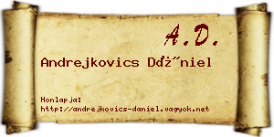 Andrejkovics Dániel névjegykártya