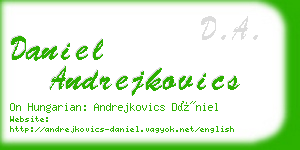 daniel andrejkovics business card